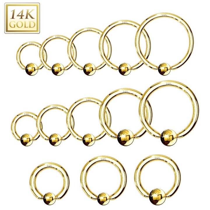 Piercing anneau captif or