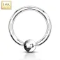 Piercing oreille teton anneau captif Or Blanc 14 Carats Piercing oreille teton anneau captif Or Blanc 14 Carats