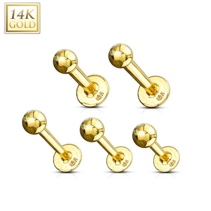 Piercing Labret Or 14K Véritable