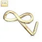 Piercing nez Or jaune 14 carats infini tige en L