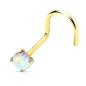 Piercing nez or 14 carats opale Piercing nez or 14 carats opale