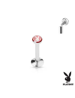 Piercing labret lèvre Playboy rouge