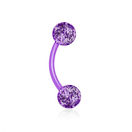 Piercing arcade bioflex glitter violet