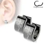 Paire Boucles d'oreille Homme Anneaux Noir Gecko Paire Boucles d'oreille Homme Anneaux Noir Gecko
