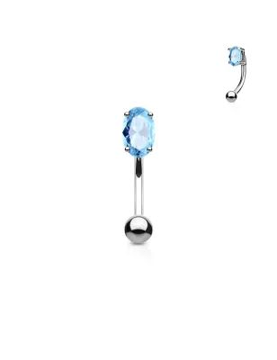 Piercing arcade zircon ovale turquoise