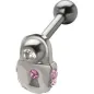 Piercing Oreille Cartilage Cadenas Gemme Rose
