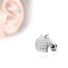 Piercing oreille cartilage hélix pomme strass