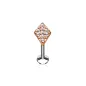 Piercing oreille labret lèvre losange or rose pavé Piercing oreille labret lèvre losange or rose pavé