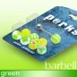 Pack Piercing Langue Boules Acrylique Vert