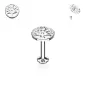 Piercing labret lèvre arbre de vie