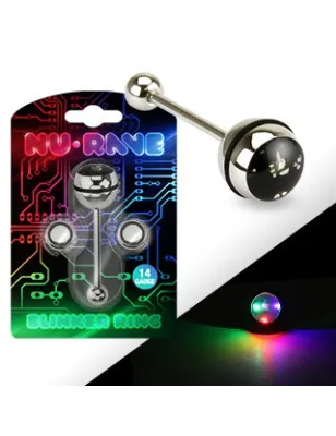 Piercing langue Clignotant "NuRave" - Bijou Piercing Langue