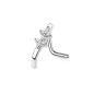 Piercing nez tige en L courbé double losange
