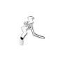Piercing nez tige en L courbé twist strass