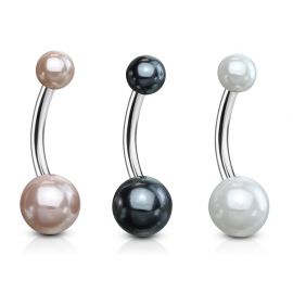 Lot de 3 Piercing Nombril Boules Acrylique Perles