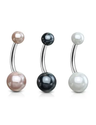 Lot de 3 Piercing Nombril Boules Acrylique Perles