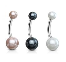 Lot de 3 Piercing Nombril Boules Acrylique Perles
