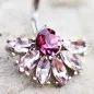 Piercing nombril éventail rose gemmes