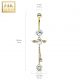 Piercing nombril Or 14 Carats Ailes d'Ange