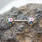 Piercing téton floral larmes