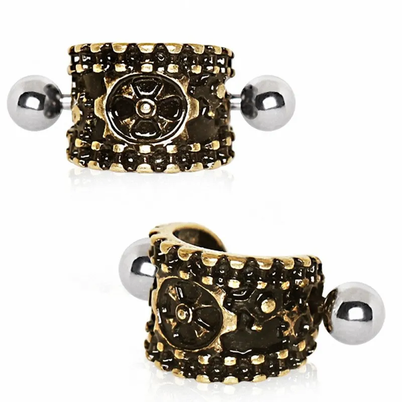 Piercing cartilage hélix manchette Steampunk