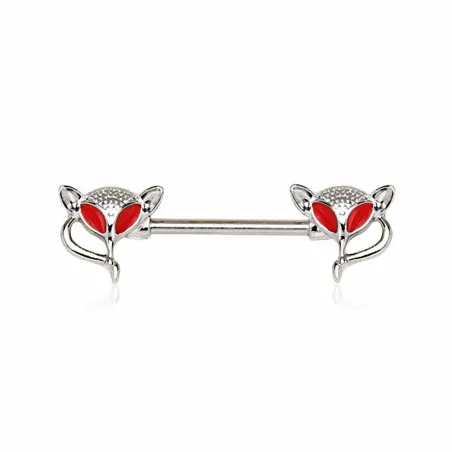 Piercing téton renard yeux rouges