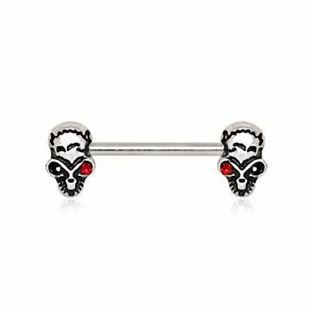 Piercing téton skull alien