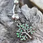 Piercing nombril arbre de vie vert