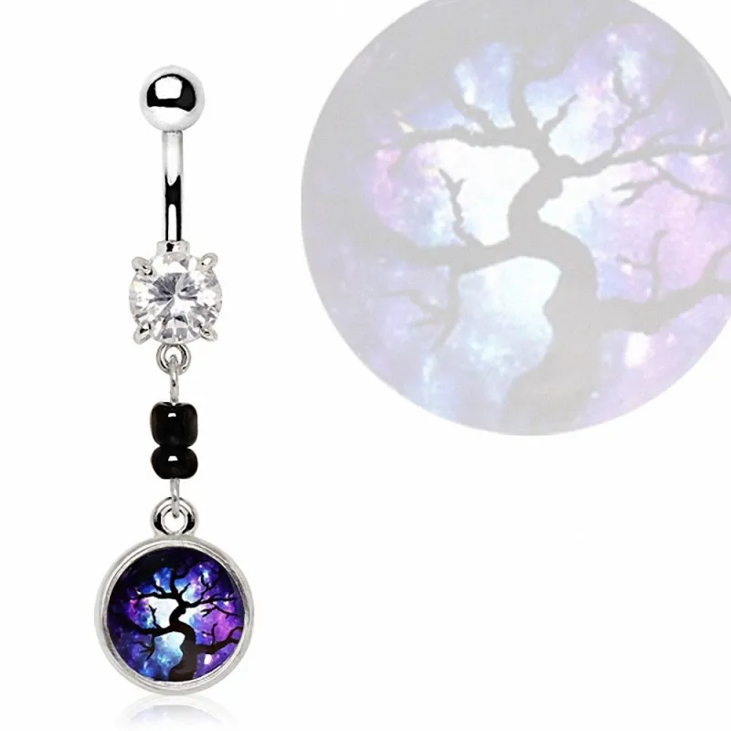 Piercing nombril pendentif arbre magique