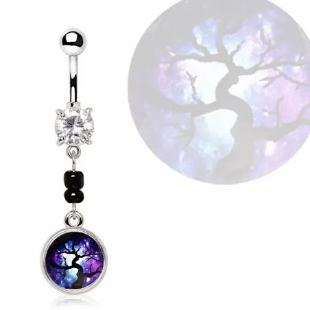 Piercing nombril pendentif arbre magique