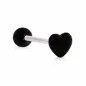 Piercing Langue Coeur acrylique noir