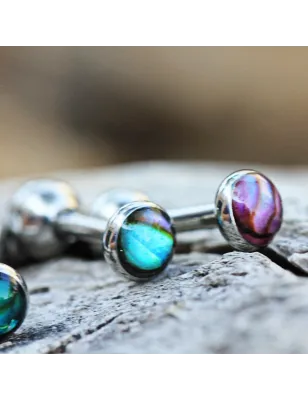 Piercing cartilage hélix nacre abalone