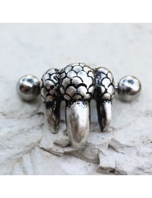 Piercing cartilage hélix manchette griffe de dragon