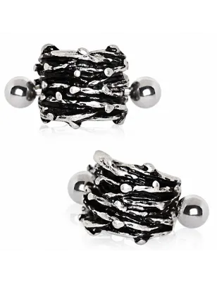 Piercing cartilage hélix manchette épines gothique