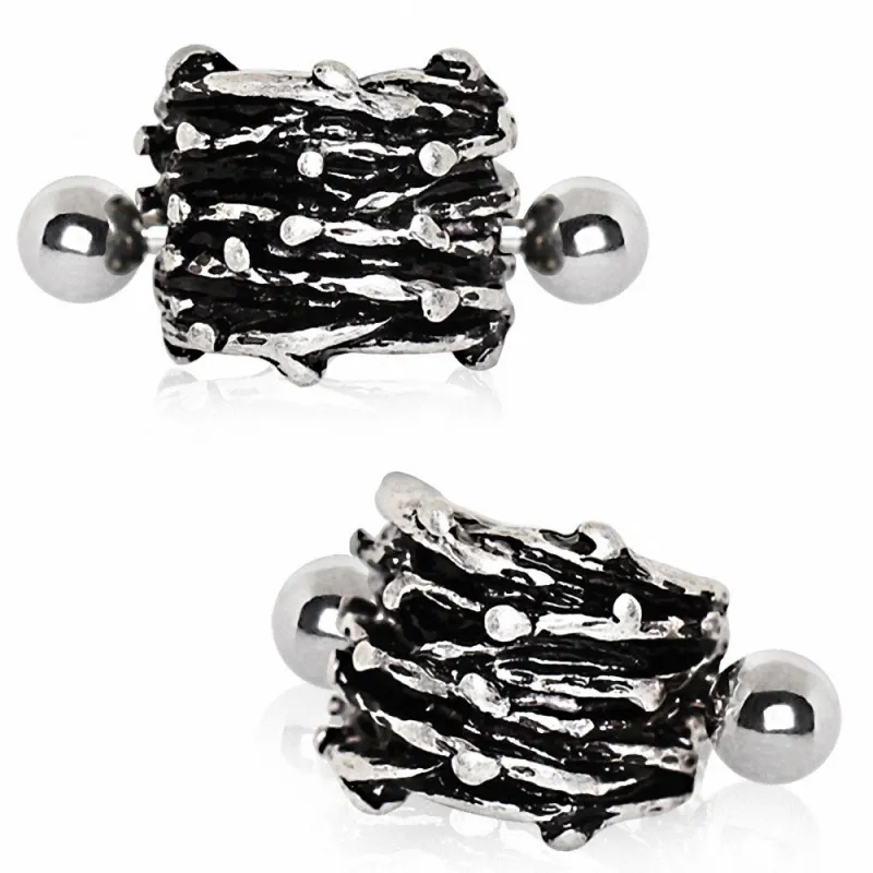 Piercing cartilage hélix manchette épines gothique