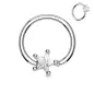 Piercing anneau captif pierre étoile blanche