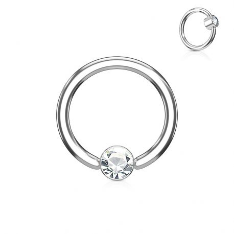 Piercing anneau captif Or Blanc 