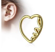 Piercing cartilage daith coeur heartbeat