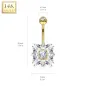 Piercing nombril Or 14 carats marquise