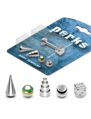 Pack Piercing Labret Acier Chirurgical - Bijou Piercing Labret