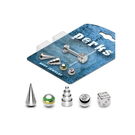 Pack Piercing Labret Acier Chirurgical - Bijou Piercing Labret