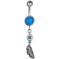 Piercing nombril Opale bleu et attrapeur de rêves