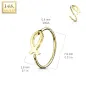 Piercing nez Anneau Or jaune 14 Carats poisson