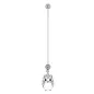 Piercing nombril de grossesse hibou avec strass