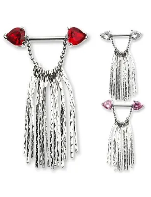 Piercing Téton Bouclier Pendentif Chaînes - Bijou Piercing Téton