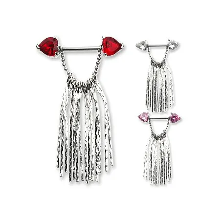 Piercing Téton Bouclier Pendentif Chaînes - Bijou Piercing Téton