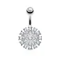 Piercing nombril bouclier pavé de cristaux