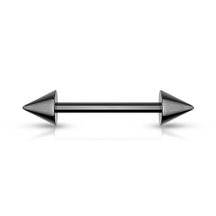 Piercing Barbell Titane anodisé Spikes