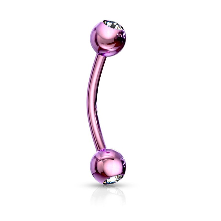 Piercing arcade Titane anodisé avec Gemmes