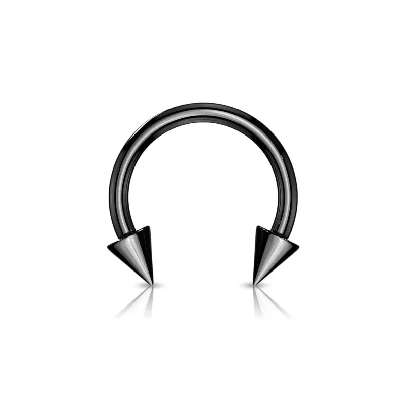 Piercing oreille téton fer à cheval Titane Spikes