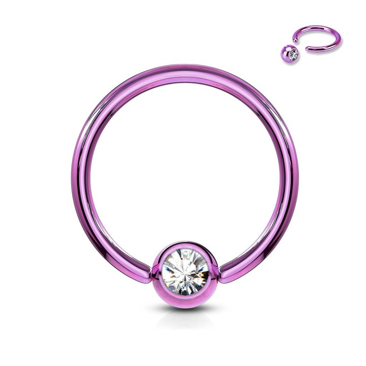 Piercing Anneau Captif Titane Strass